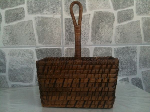Porta Talheres em Rattan com 2 Divisões - Ref.: 516